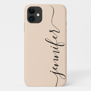 Funda Para iPhone 11 Nombre Giratorio Personalizado, Guión De Fancy, L