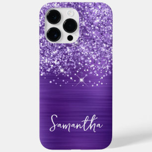 Funda Para iPhone 14 Pro Max De Case-Mate Nombre Glam Púrpura Amatista Brillante