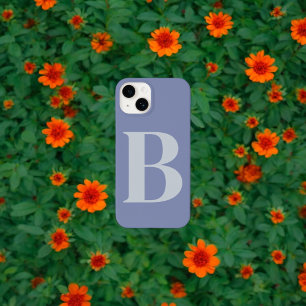 Funda Para iPhone 14 De Case-Mate Nombre inicial azul Diseño de monograma personaliz