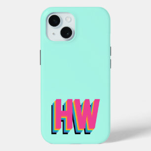 Funda Para iPhone 15 Nombre inicial de la adormidera colorida