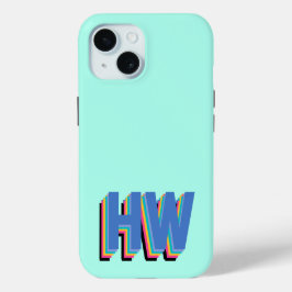 Funda Para iPhone 15 Nombre inicial de la adormidera colorida