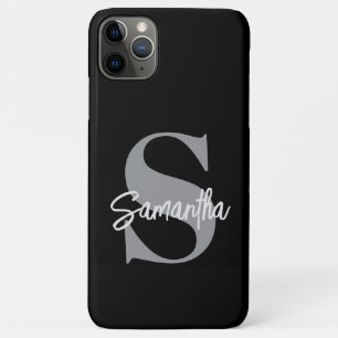 Funda Para iPhone 11 Pro Max Nombre inicial del monograma