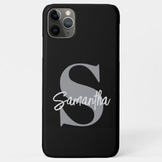 Funda Para iPhone 11 Pro Max Nombre inicial del monograma