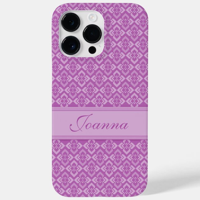Funda De Case-Mate Para iPhone Nombre inspirado en Couture púrpura (Reverso)
