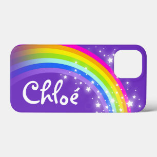 Funda Para iPhone 13 Mini Nombre (la caja púrpura del iphone del añil del