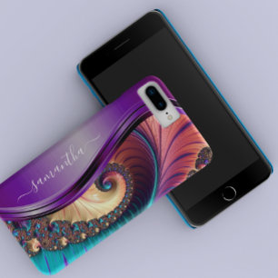 title_seo2 Nombre Manuscrito Morado Fractal Moderno
