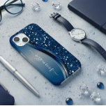 Funda Para iPhone 15 Nombre manuscrito Navy Purpurina Metalizado azul 1<br><div class="desc">Este diseño puede ser personalizado en el área proporcionada cambiando la foto y/o el texto. O puede personalizarse haciendo clic en Personalizar esta plantilla y, a continuación, eligiendo la opción de hacer clic en el personalizar y eliminando o cambiando el color del fondo, agregando texto, cambiando el color o estilo...</div>