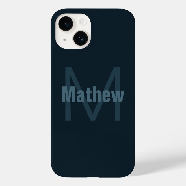 Funda De Case-Mate Para iPhone Nombre moderno editable (Reverso )