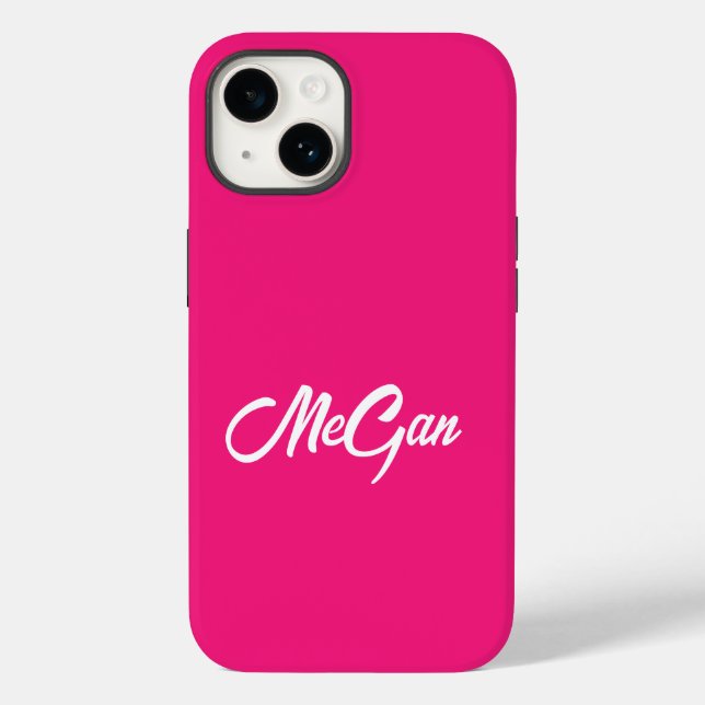 Funda De Case-Mate Para iPhone Nombre moderno personalizado Monograma mínimo Colo (Reverso )