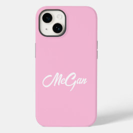 Funda Para iPhone 14 De Case-Mate Nombre moderno personalizado Monograma mínimo Colo