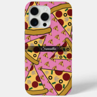 Nombre moderno personalizado Slice Pizza Pink