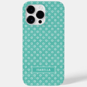 Funda Para iPhone 14 Pro Max De Case-Mate Nombre moderno simple verde con patrón estilo feme