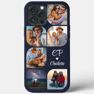 Funda Para iPhone 13 Pro Max Nombre Monograma 6 Foto Moderno Simple de Moda