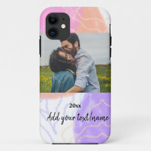 Funda Para iPhone 11 nombre monograma de pareja personalizado minimalis