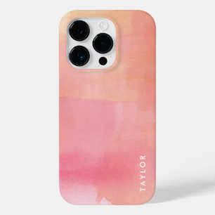 Funda Para iPhone 14 Pro De Case-Mate Nombre Ombre de color de agua rosa