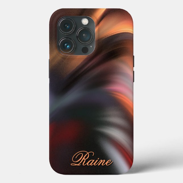 Funda De Case-Mate Para iPhone Nombre personal de otoño silenciado (Reverso )