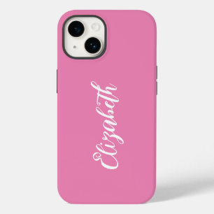 Funda Para iPhone 14 De Case-Mate Nombre personal del Personalizable de color rosa c