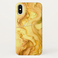 Nombre personalizable del líquido dorado con cambi