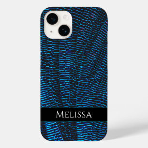 Funda Para iPhone 14 De Case-Mate Nombre personalizado abstracto brillante azul bril