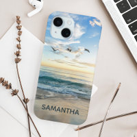 Nombre personalizado azul de la playa de verano