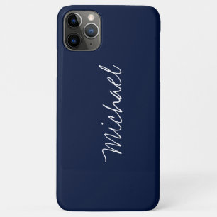 Funda Para iPhone 11 Pro Max Nombre personalizado Azul marino