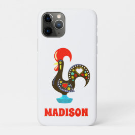 Funda Para iPhone 11 Pro Nombre personalizado Barcelos Rooster portugués ne