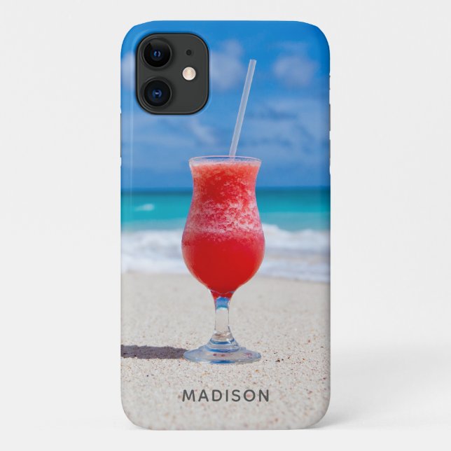 Funda De Case-Mate Para iPhone Nombre personalizado Beach estuches de teléfono de (Reverso)