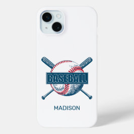 Funda Para iPhone 15 Mini Nombre personalizado Béisbol