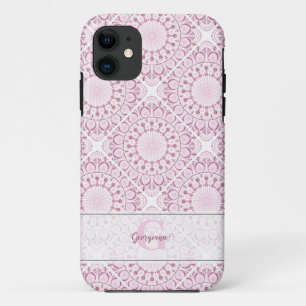 Funda Para iPhone 11 Nombre personalizado Bonito de confetti rosado Lac