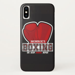 Funda Para iPhone X NOMBRE Personalizado Boxer Boxer Glove Prighter