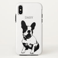 Nombre Personalizado Bulldog Francés De Estar Blan