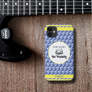 Funda Para iPhone 11 Nombre personalizado Canoteta de nutria con patrón
