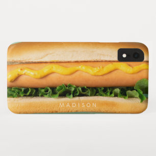 Funda Para iPhone XR Nombre personalizado Casos de teléfono de Hot Dog