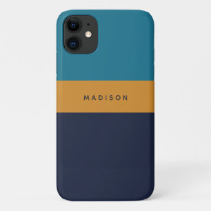 Funda Para iPhone 11 Nombre personalizado Casos de teléfono de striping