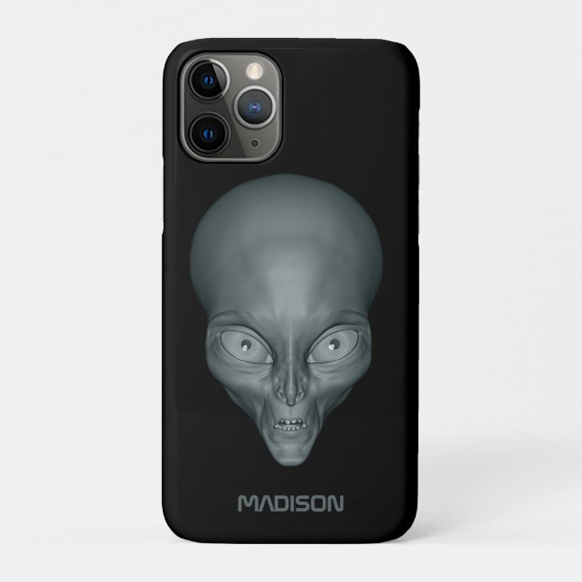 Funda De Case-Mate Para iPhone Nombre personalizado Casos de teléfono de UFO Alie (Reverso)