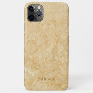 Funda Para iPhone 11 Pro Max Nombre personalizado Casos de teléfono Faux Gold M