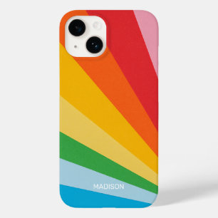 Funda Para iPhone 14 De Case-Mate Nombre personalizado Colores arcoiris