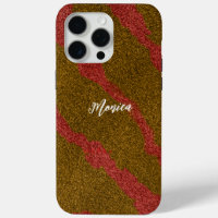 Nombre Personalizado con Brillo Moderno Marrón y R