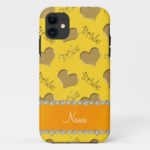 title_seo2 Nombre personalizado corazones de novias doradas a