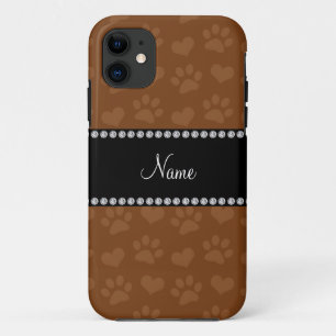 title_seo2 Nombre personalizado: corazones marrones y huellas