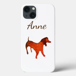 Funda Para iPhone 13 Nombre personalizado Dachshund lady dog