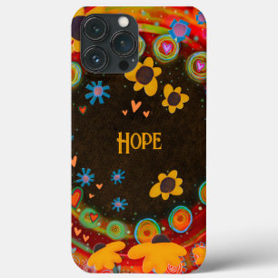Funda Para iPhone 13 Pro Max Nombre personalizado Daisies Colorful Fun Trendy