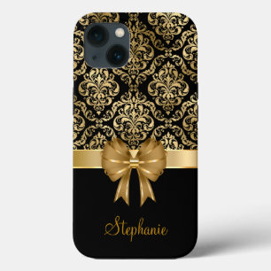 Funda Para iPhone 13 Nombre personalizado Damasco de oro en regalo de B