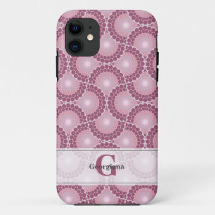 Funda Para iPhone 11 Nombre personalizado de 1920 Punto Rosa Dusky Radi