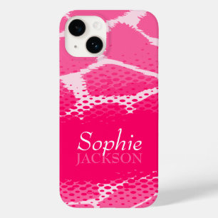 Funda Para iPhone 14 De Case-Mate Nombre personalizado de animal gráfico rosa