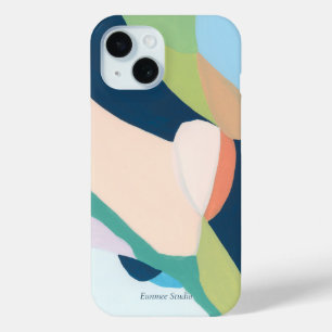 Funda Para iPhone 15 Nombre personalizado de arte abstracto colorido mo