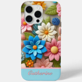Funda Para iPhone 15 Pro Max Nombre personalizado de color pastel