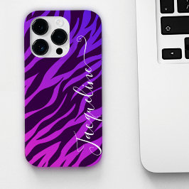 Funda Para iPhone 12 Nombre personalizado de color púrpura oscuro de im