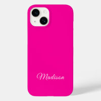 Nombre personalizado de color sólido rosado neón