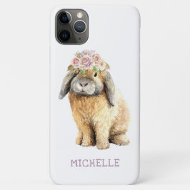 Funda Para iPhone 11 Pro Max Nombre personalizado de Conejo de Conejo de Conejo